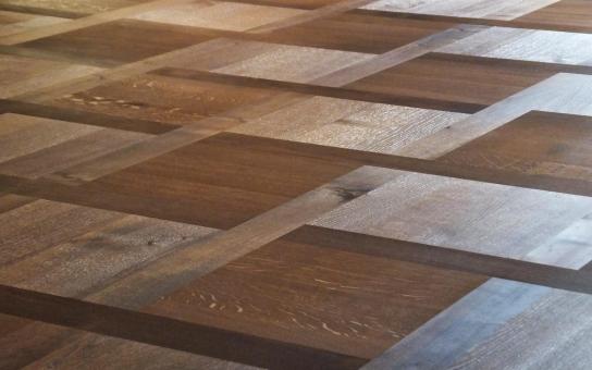 Mosaikboden, Holzbodenmanufaktur Marcel Geyer, Allgäu Hochwertiger Eichenboden, naturbelassen, geölt